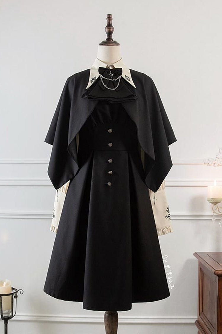 Black Night Raven Magic Metal buttons Gothic Lolita Dress - Product - 4