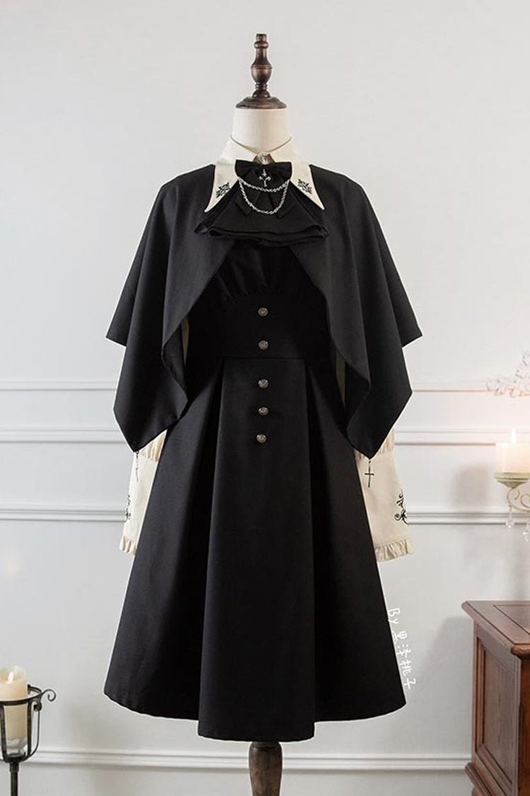 Black Night Raven Magic Metal buttons Gothic Lolita Dress - Product - 4