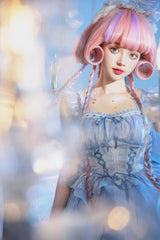 Blue Galaxy Prayer Corset Fishbone Ribbon Sweet Lolita Jsk Dress - Product - 3