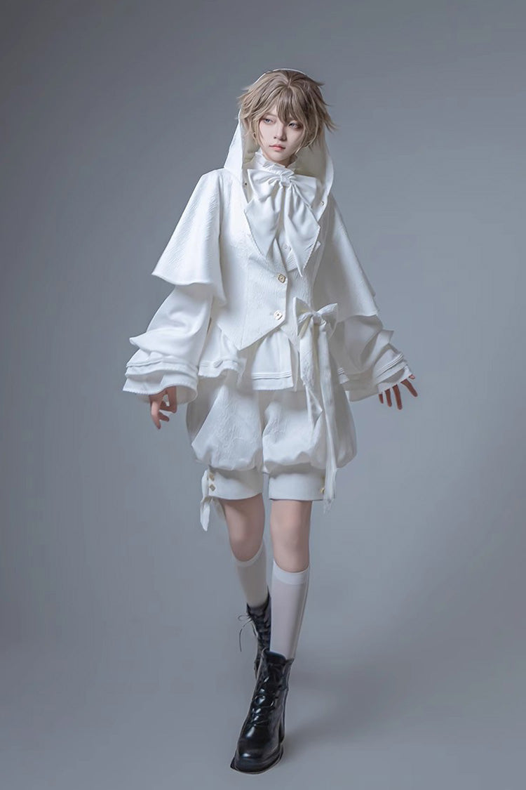 White Rabbit Hunting White Moonlight Edition Vintage Ouji Fashion Lolita Coat - Product - 5