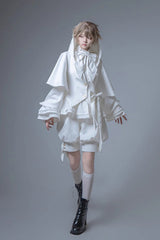 White Rabbit Hunting White Moonlight Edition Vintage Ouji Fashion Lolita Shorts - Product - 4