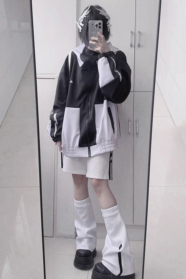 Lovely Long Sleeves Print Jirai Kei Sports Coat 2 Colors - Product - 3