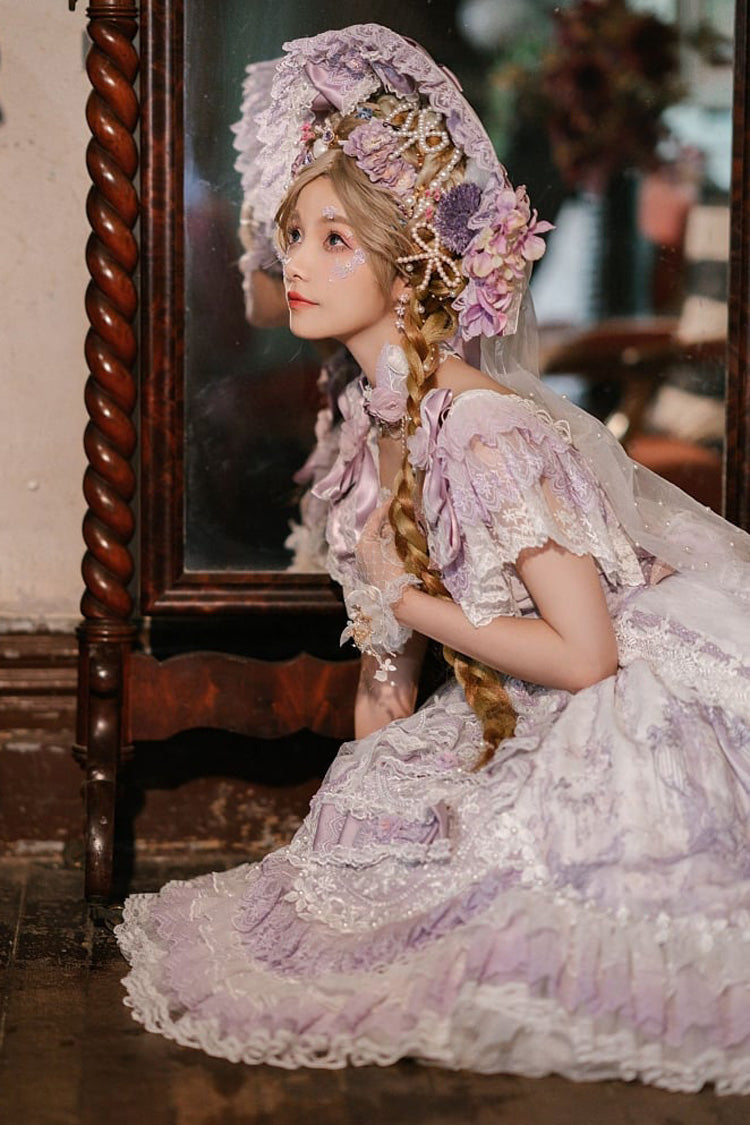 Purple The Key to the Secret Realm Gorgeous Wedding Princess Sweet Lolita Dress Set - Product - 6