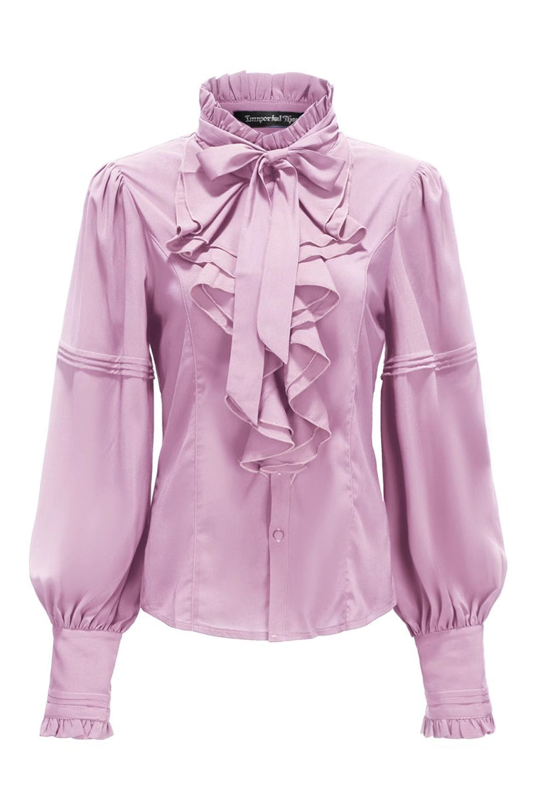 Original Retro Immortal Endless Promise Lace Bow Ouji Lolita Blouse - Pink - 5