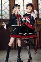 Red/Black Dark Baroque Classic Ouji Lolita Coat - Product - 2