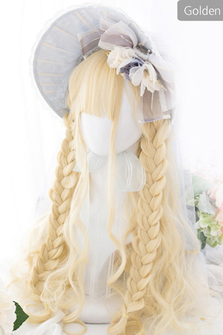 Miss Mira Series Corn Coils Long Curly Hair Sweet Lolita Wig - Gold - 3
