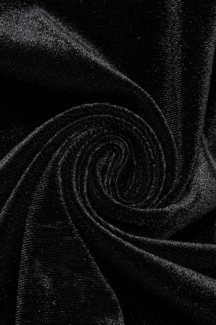 Black Ruffle Stitching Lace Women's Gothic Fishtail Skirt - Product - 8