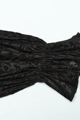 Black Lapel Collar Long Trumpet Sleeves Bronzing Pattern Print Mens Gothic Gorgeous Blouse - Product - 9