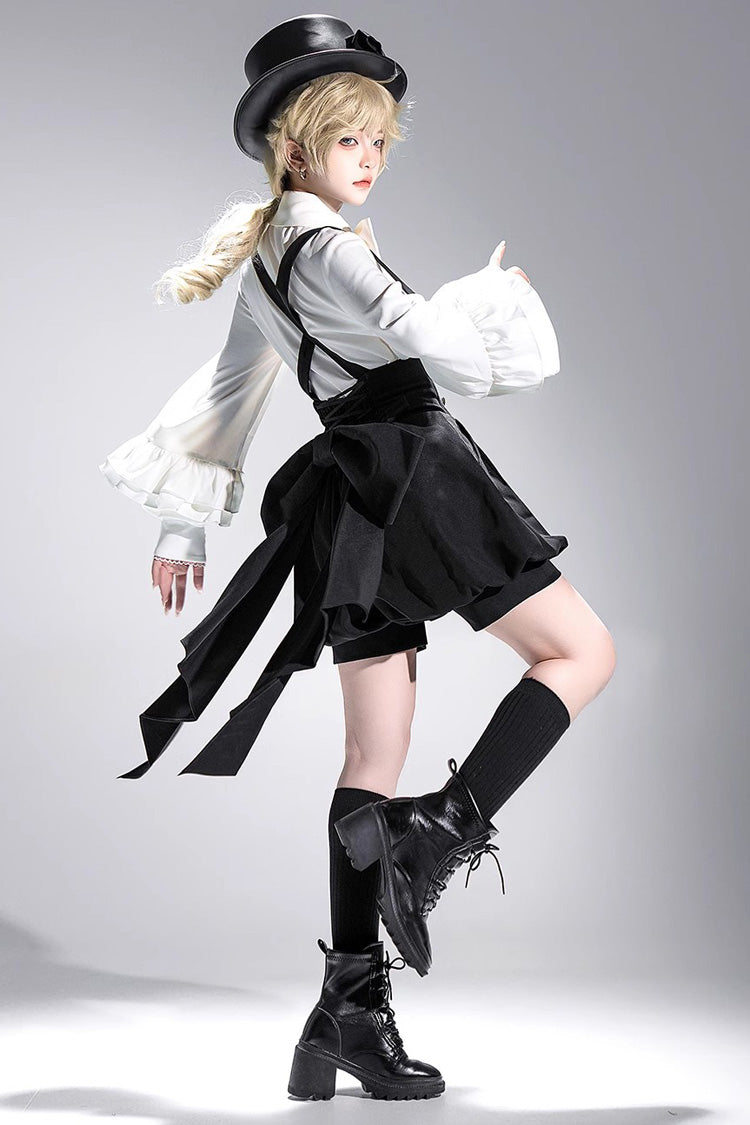 White Long Sleeves Vintage Elegant Prince Ouji Fashion Lolita Blouse - Product - 6