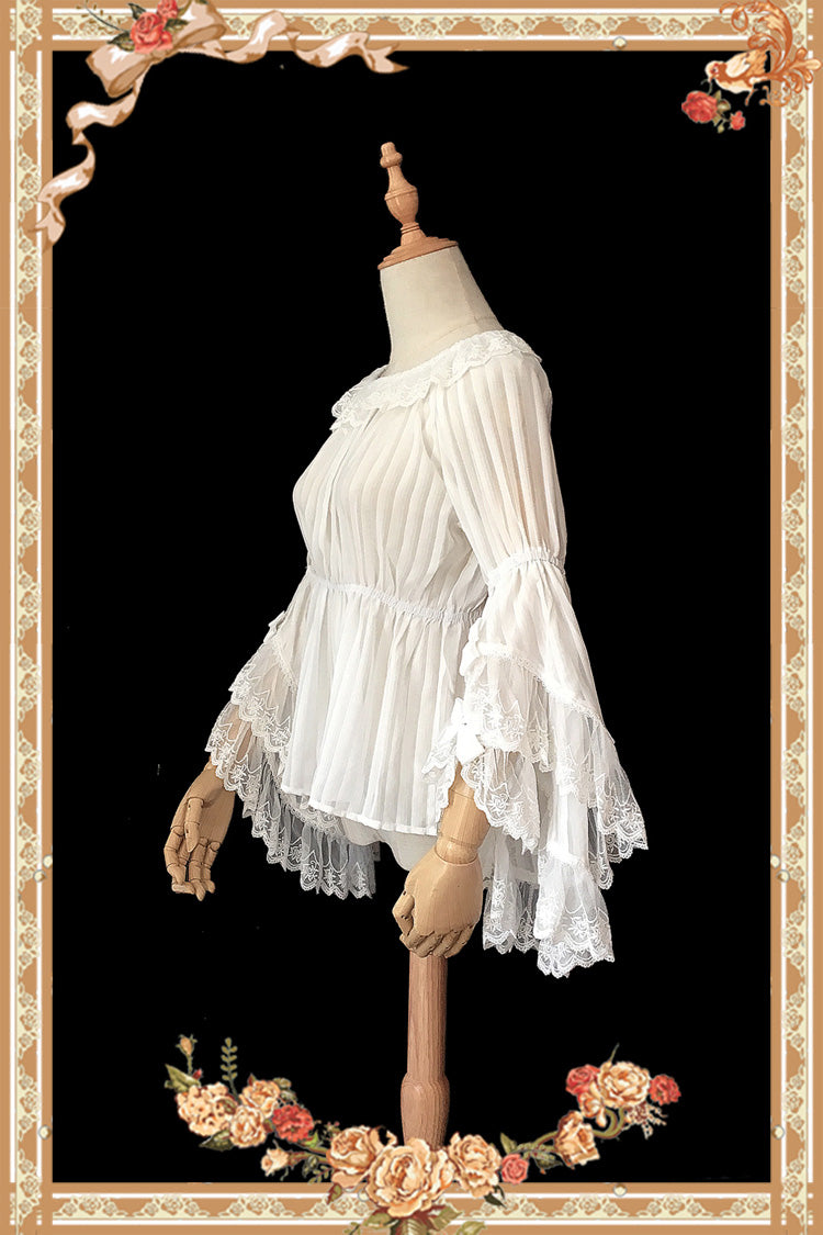 Fairytale Ball Party Big Hime Sleeves Chiffon Sweet Lolita Blouse 3 Colors - Product - 4