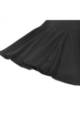 Black Cross Straps Cut-Out Women's Sweet Balletcore Mini Slip Dress - Product - 15