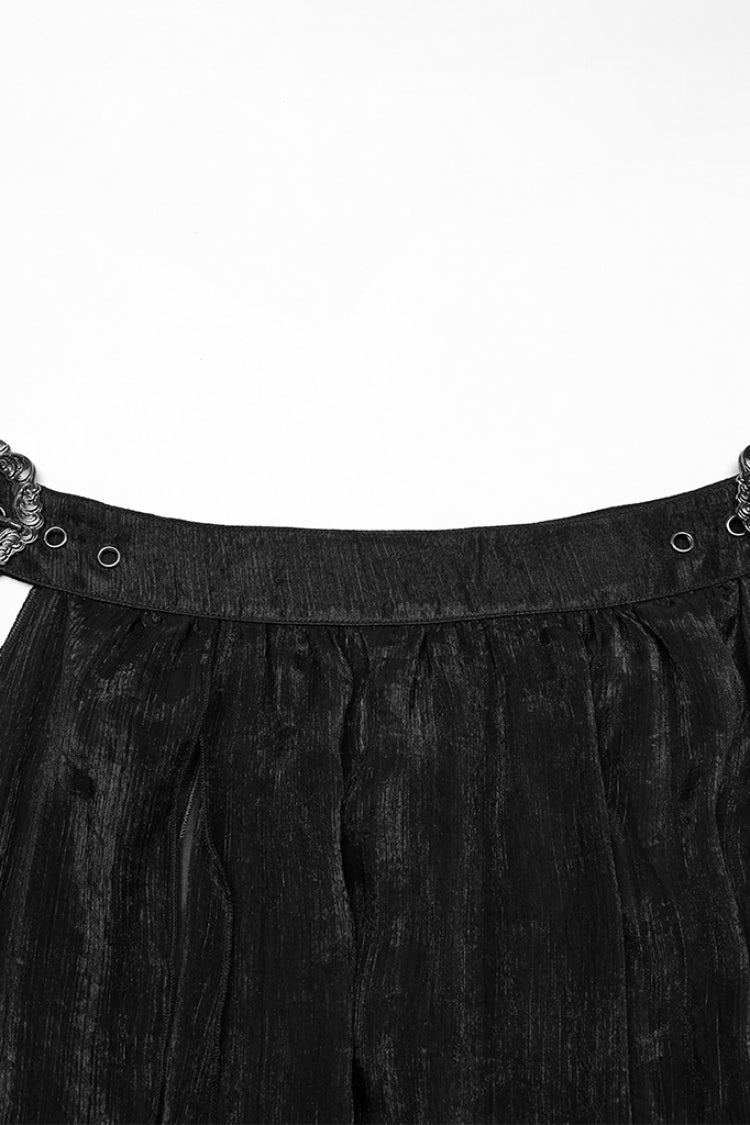 Black Buckle Split Women's Gothic Skirt - Product - 5