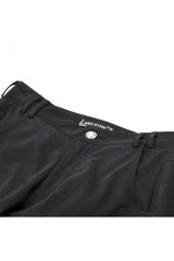 Black Women's Punk Big Pocket Cross Zippered Eyelet Cargo Pants - Product - 11