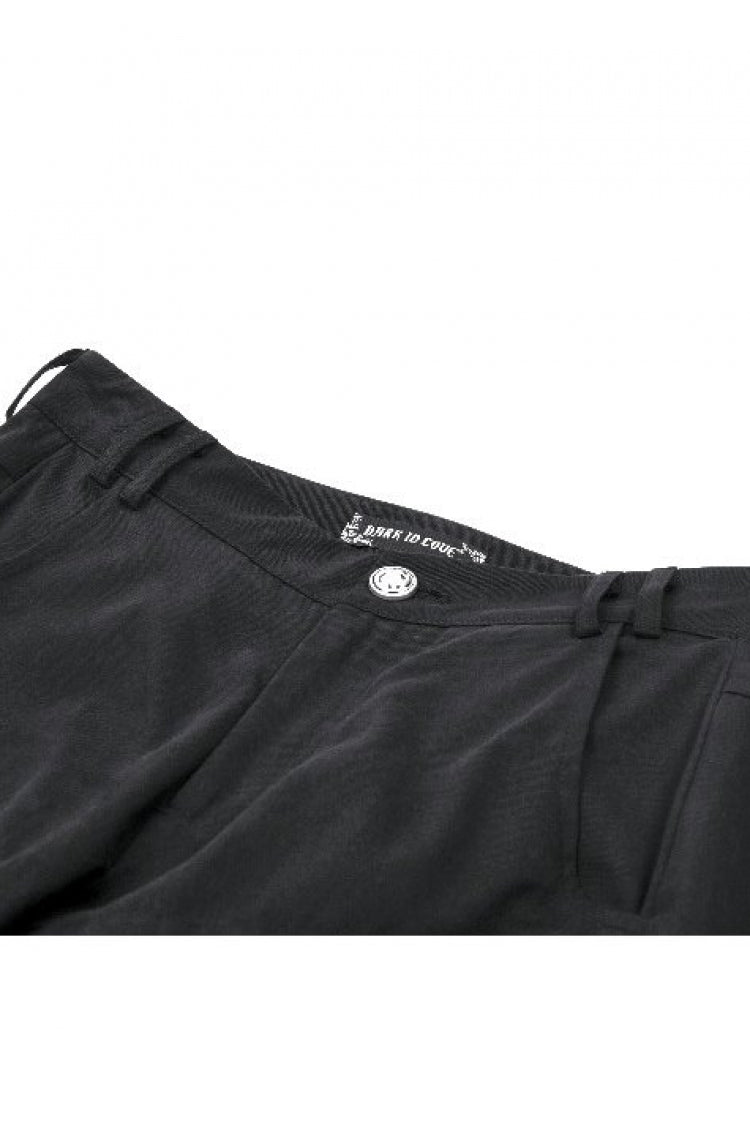 Black Women's Punk Big Pocket Cross Zippered Eyelet Cargo Pants - Product - 11