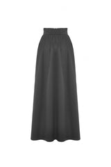 Black High Waisted Women's Gothic Pleated Long Skirt - Product - 15