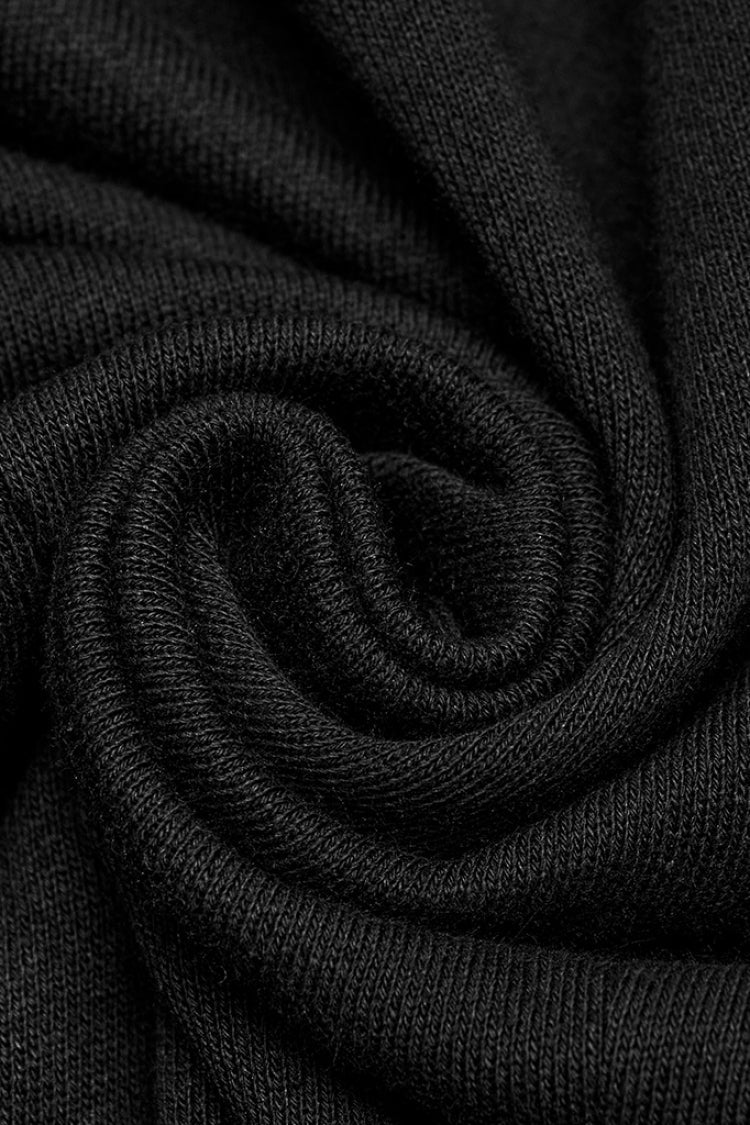 Black Stitching Hooded Men's Punk Vest - Product - 10