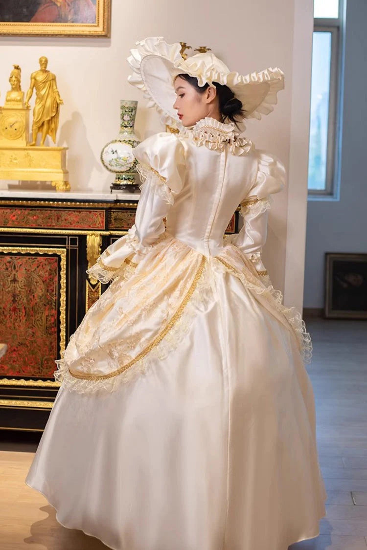 Champagne Medieval Court Cardigan Vintage Lolita Victorian Dress - Product - 3