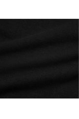 Black Round Collar Long Sleeve Front Metal Square Eyelets Decoration Short Tight Women's Punk T-Shirt - Product - 7