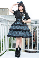 Multi-layer Margaret Plaid Print Sleeveless Sweet Lolita Dress 4 Colors - Product - 2