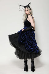 Black/Blue Sleeveless Multi-Layered Ruffled Lace Women's Lolita Gothic Slip Dress Wedding Dress - Product - 7