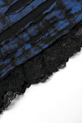 Abstract Print Stitching Lace Ripped Women's Gothic Skirt 2 Colors - Product - 6