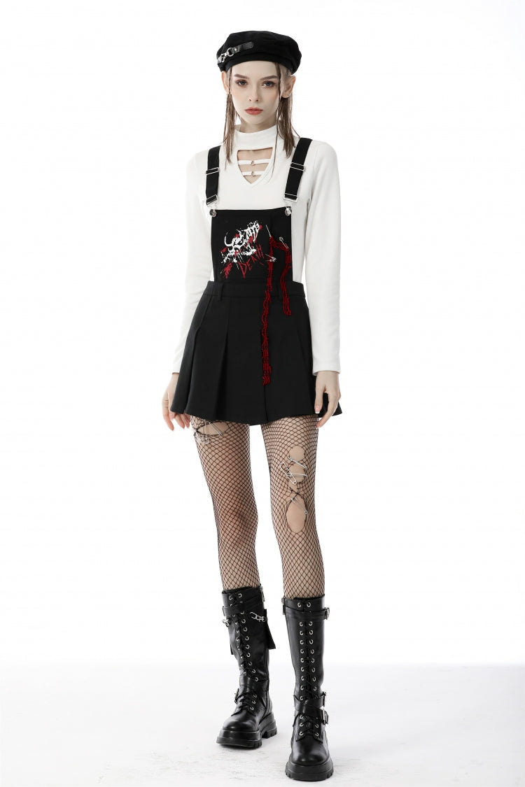 Black Devil Blood Women's Punk Suspender Pleated Skirt - Product - 6