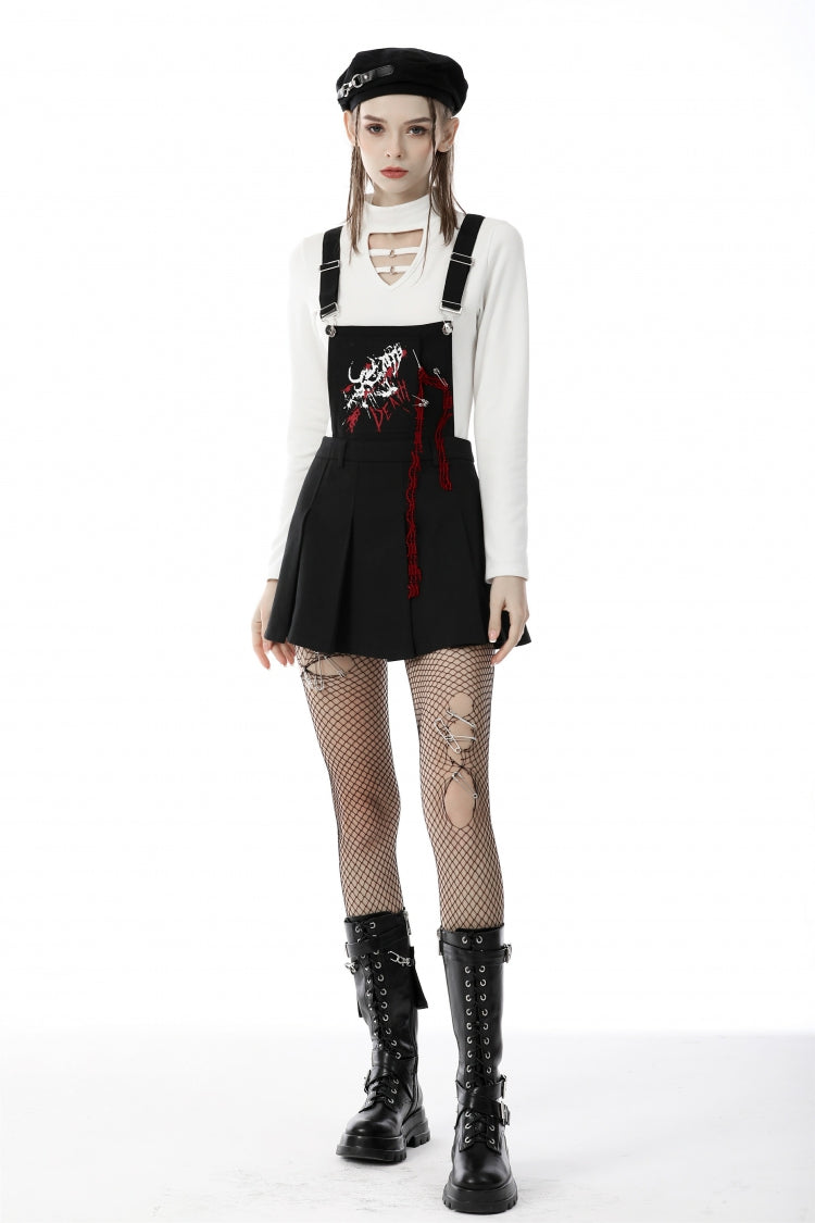 Black Devil Blood Women's Punk Suspender Pleated Skirt - Product - 6
