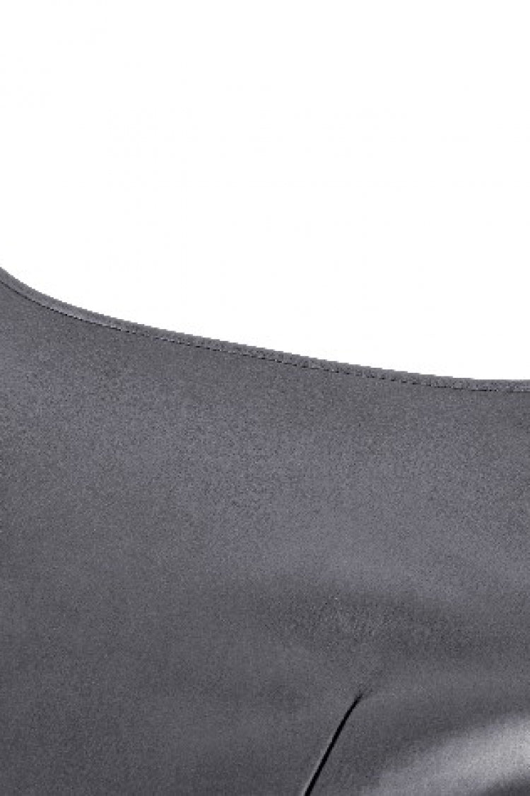 Black Women's Punk Long Sleeves Cut-Out Side Slit Irregular Hem Dress - Product - 20