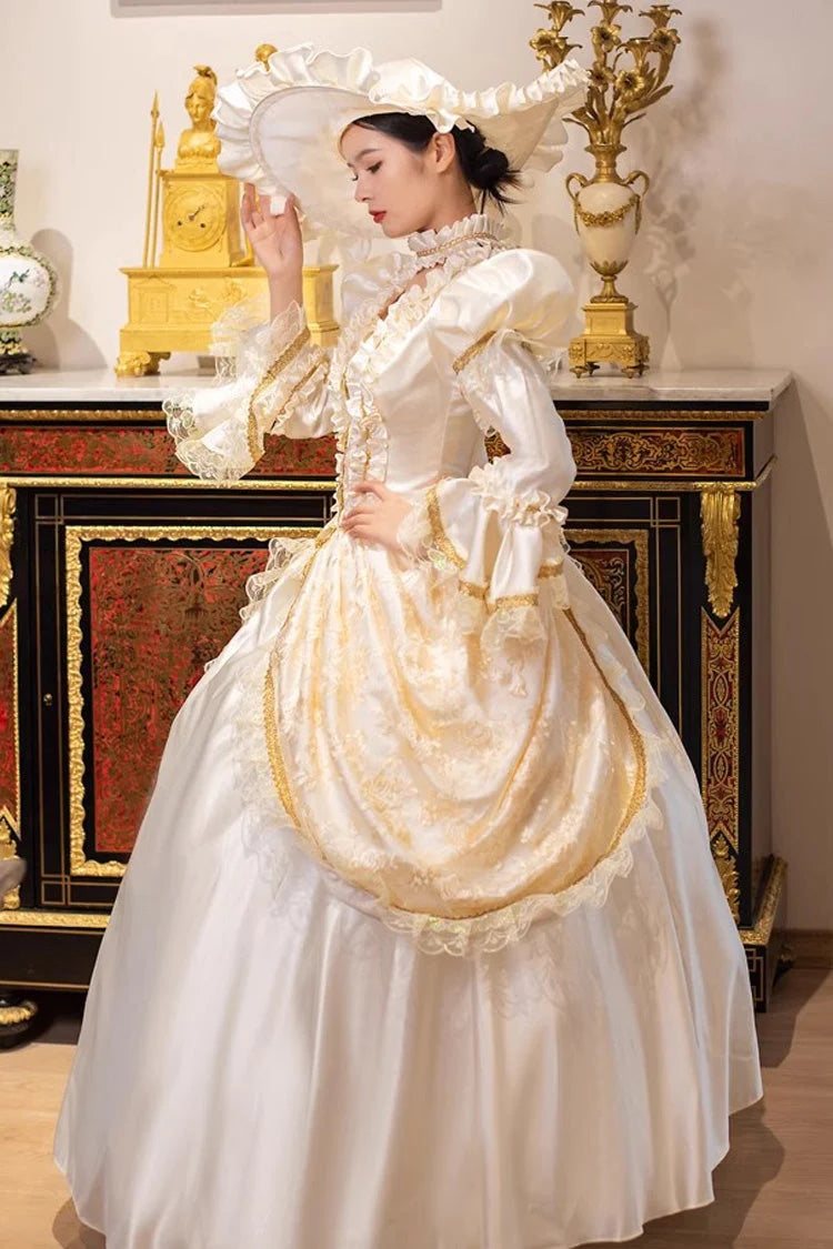 Champagne Medieval Court Cardigan Vintage Lolita Victorian Dress - Product - 6