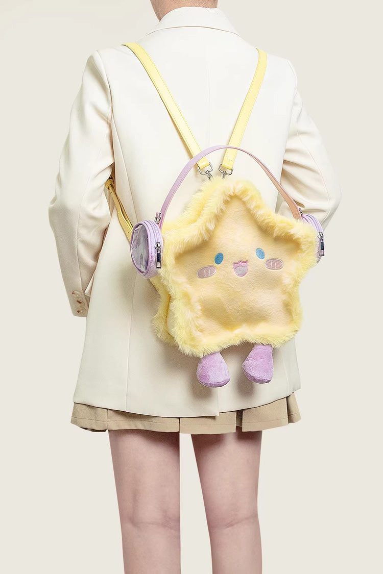Yellow Plush Headphone Star Embroidered Cartoon Sweet Lolita Itabag - Product - 2