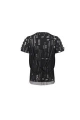 Black Half Hollow Shoulder Tie Design Men's Punk T-Shirt - Product - 8