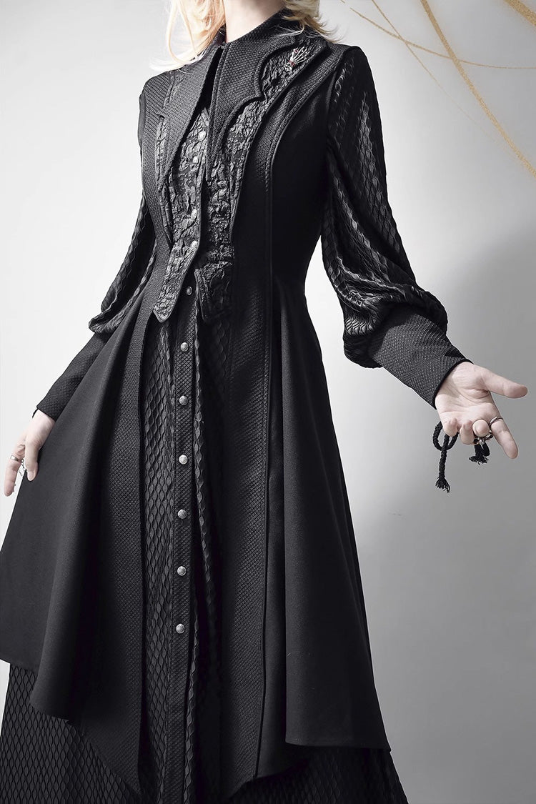 Black Sleeveless Print Gothic Prince Handsome Ouji Lolita Vest - Product - 5