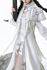White Bionic Dimension Futuristic Mechanical Style Print Ouji Fashion Lolita Shorts - Product - 8