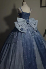 Blue Capture The Stars Hanayome Bowknot Shiny Sweet Princess Lolita Jsk Dress - Product - 9