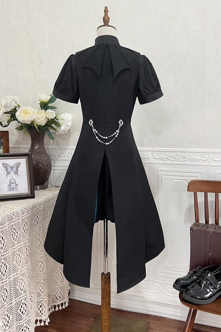 Black [Deep Music] Short Sleeves Gothic Elegant Ouji Lolita Four-piece Set - Product - 6