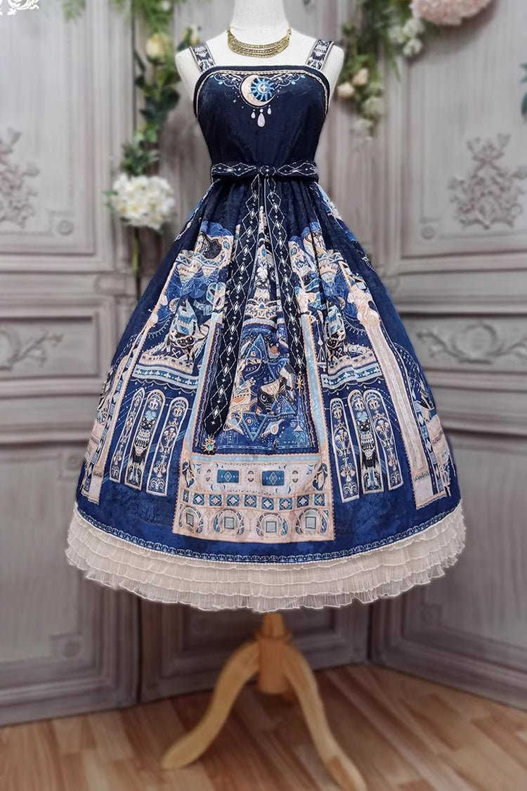 Dusk Best Egyptian Style Print Ruffle Gothic Lolita Dress 3 Colors - Product - 17