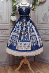 Dusk Best Egyptian Style Print Ruffle Gothic Lolita Dress 3 Colors - Product - 17