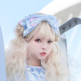 Dream Ocean Theater 3 Colors Bowknot Lolita KC Headdress - blue - 1