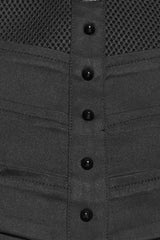 Black Sleeveless Cut-Out Studded Mechanical Women's Punk Tank Top - Product - 8