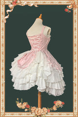 [Pearl Box] Sleeveless Triple-Layered Bowknot Lace Slim Pearl Sweet Elegant Lolita Jsk Dress 3 Colors - Product - 15