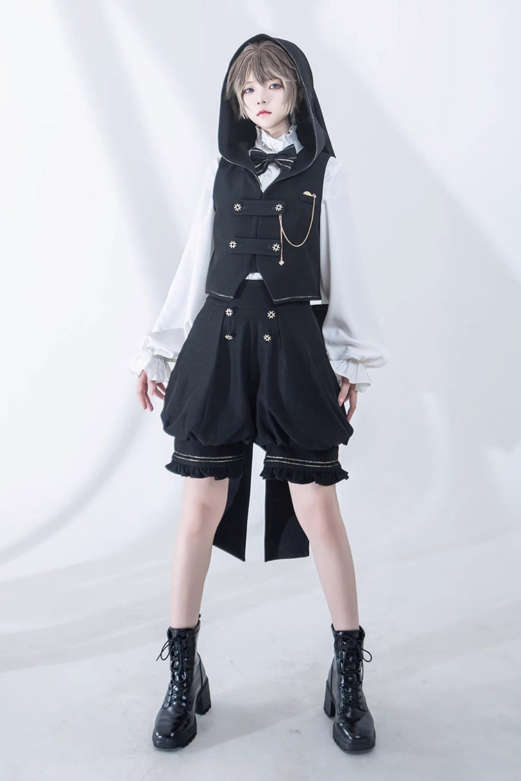 White Anxious Rabbit Long Sleeves Ouji Fashion Gothic Lolita Blouse - Product - 8