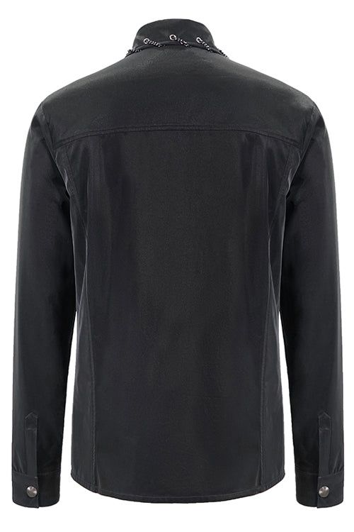 Black Rock Drawstring Mens Punk Blouse - Product - 8