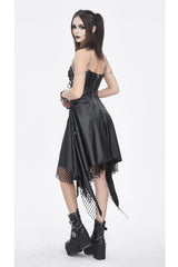 Black Lace Irregular Women's Gothic Jsk Dress - Product - 3