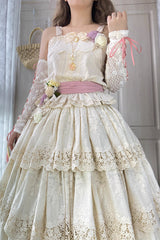 Ivory [Forest Waltz] Embroidery Sweet Elegant Lolita Suspender Top - Product - 4