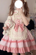 Raw Chocolate Mille Crepe Ruffle Bow Sweet Princess (Set) Vorderansicht