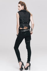 Black Punk Skinny With Leg Bag Womens Pants - Product - 7