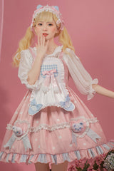 Pink Jenny Bear Diaries Polka Dot Print Sweet Lolita JSK Dress - Product - 2