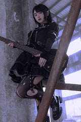 Black Letters and Poems Gothic Punk Lolita JSK Dress - Product - 7