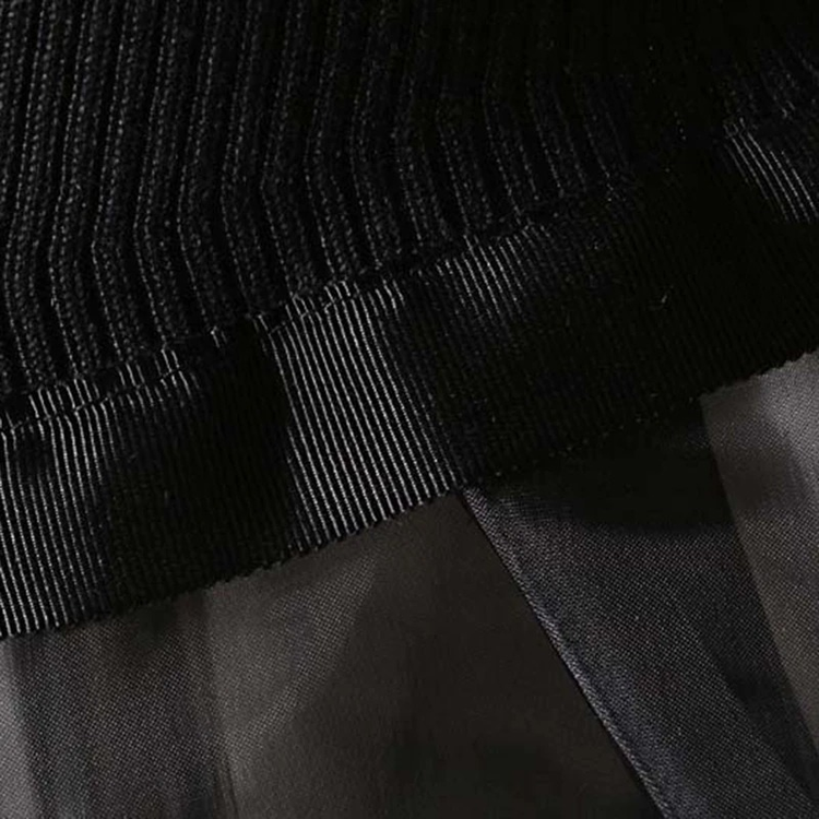 Fashion Gothic Dress with Long Sleeve / Black Women's Turtleneck Sweater - image 11
