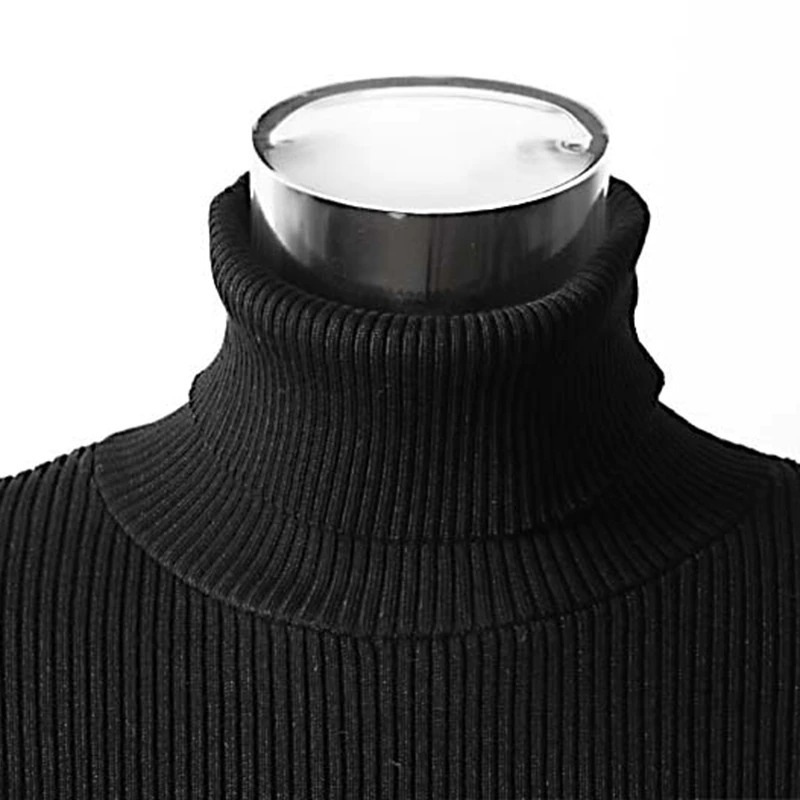 Fashion Gothic Dress with Long Sleeve / Black Women's Turtleneck Sweater - image 6
